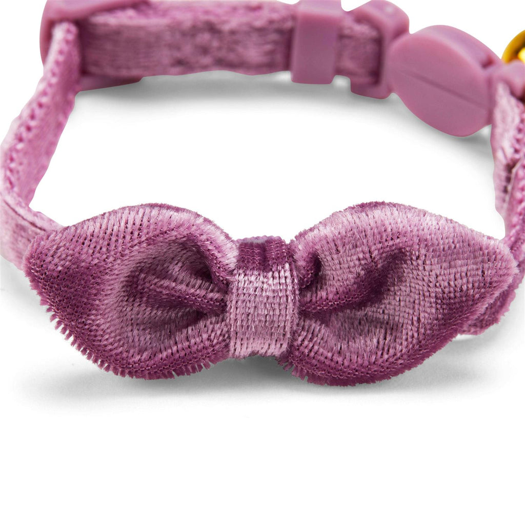Velvet Adjustable Purple Kitten Collar N120