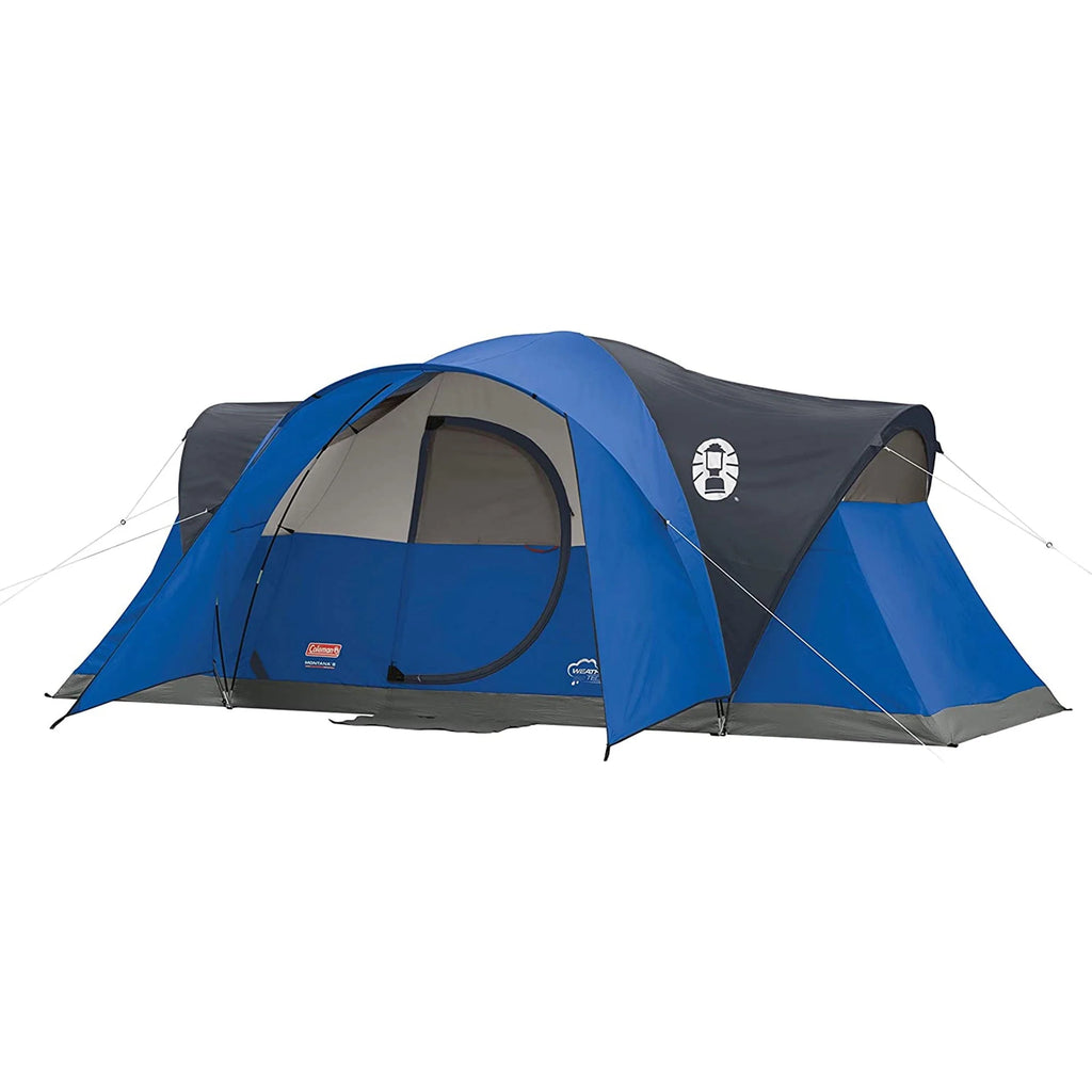 8 Person Cabin Camping Tent with Hinged Door, Blue X714