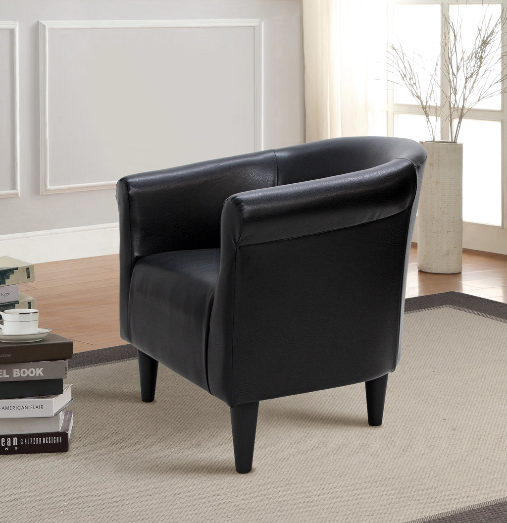 Faux Leather Bucket Accent Chair B2608