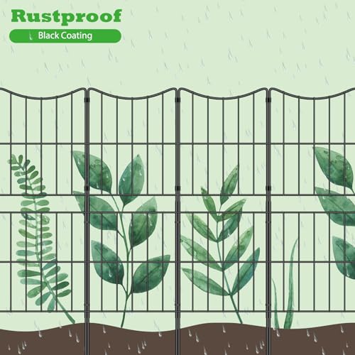 Decorative Garden Fence 10 Pack Rustproof Metal Wire Panel G95135