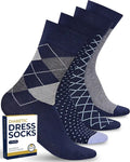 Diabetic Dress Socks for Men 4 Pairs V16074