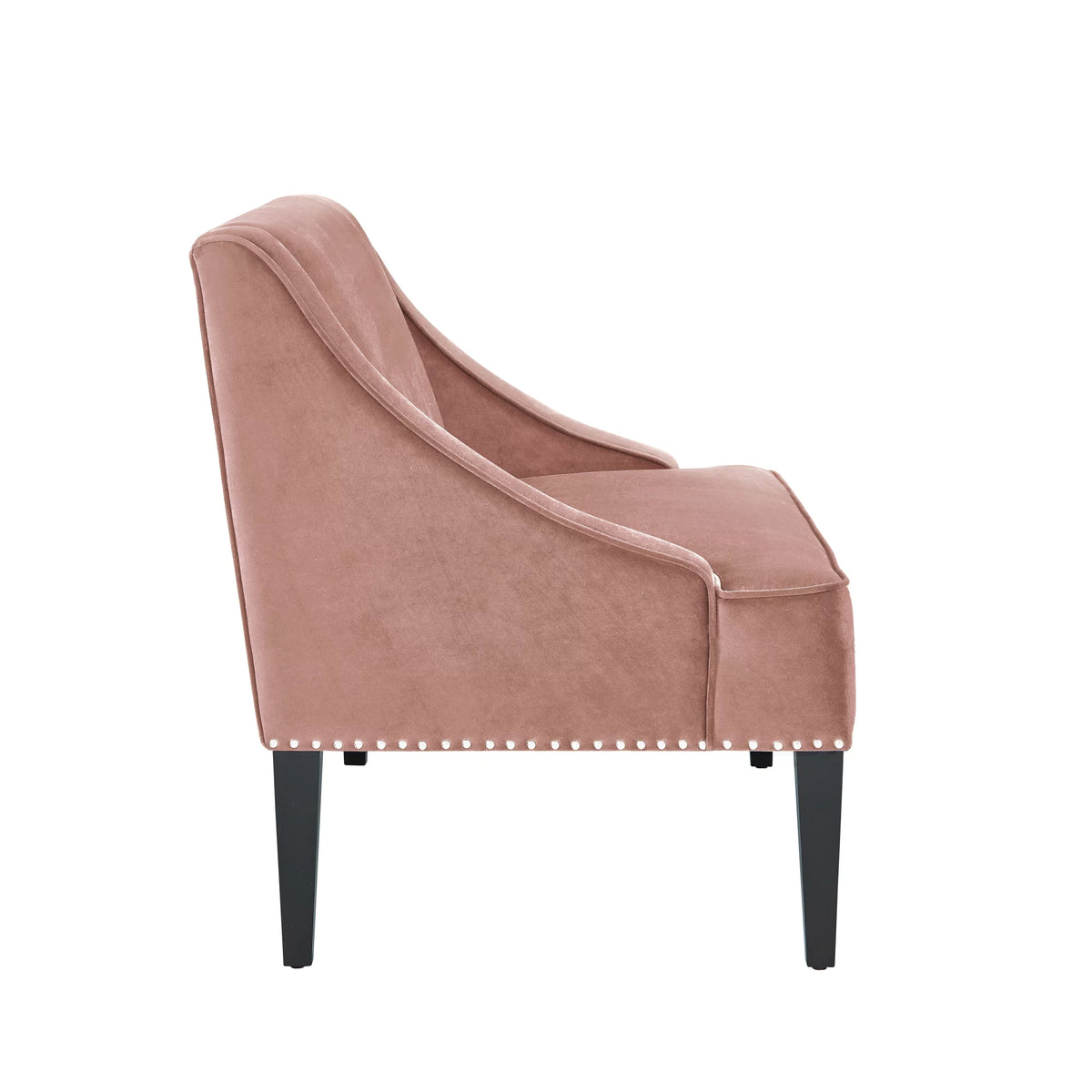 Blush Velvet Upholstered Bench K534