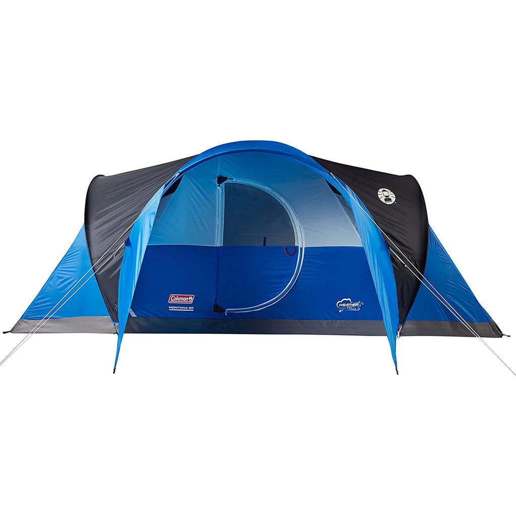 8 Person Cabin Camping Tent with Hinged Door, Blue X714