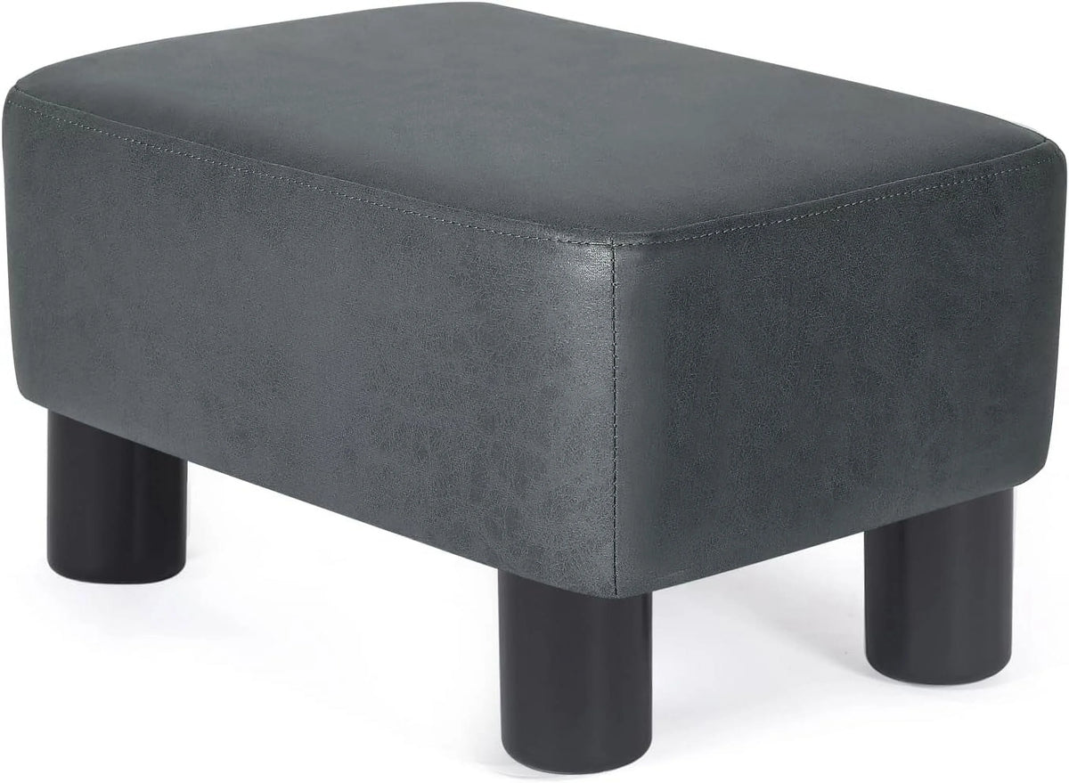 Fabric Rectangular Ottoman Footstool Dark Gray H901