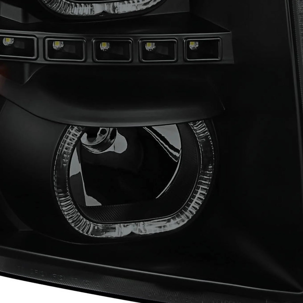 Black Smoked LED Projector Headlights and Tail Light T47686