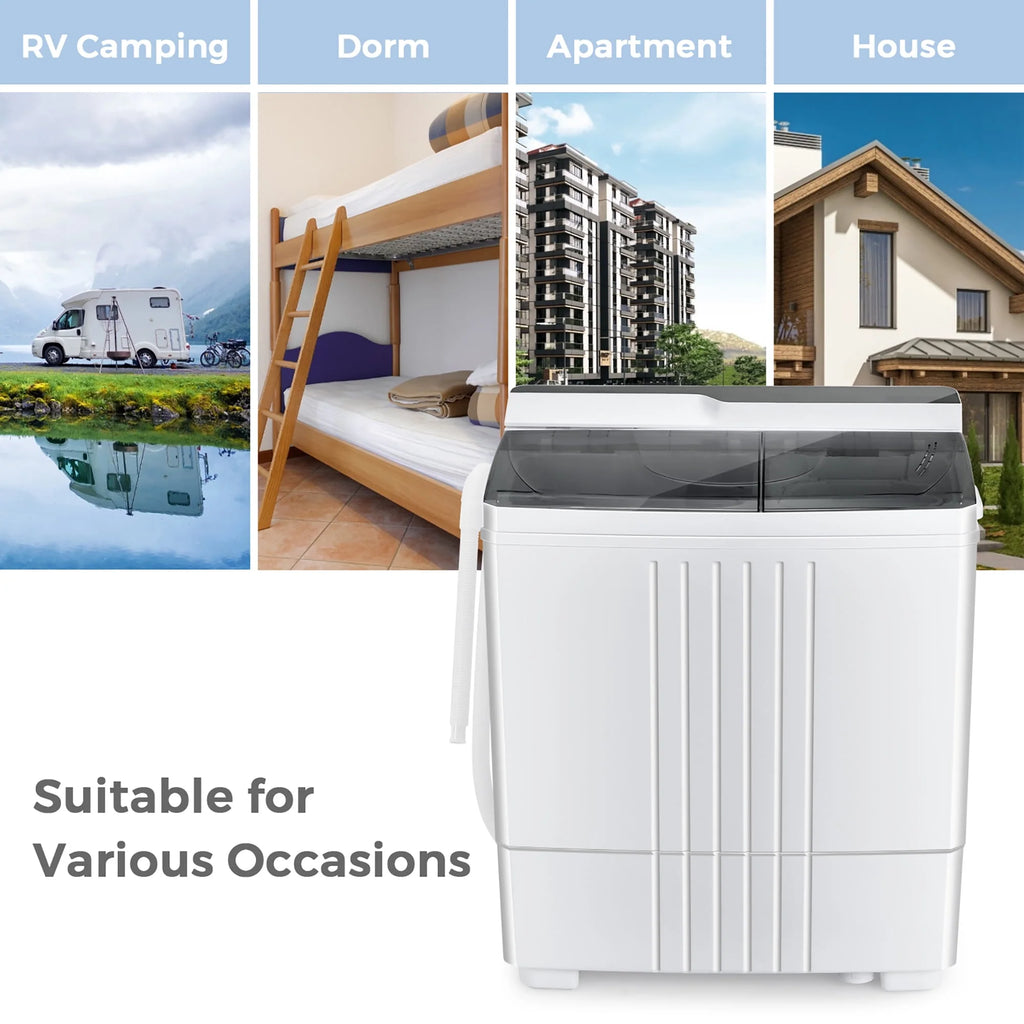 Portable Compact Mini Twin Tub Washing Machine P55588