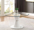Clear Glass White Coffee Table H506552