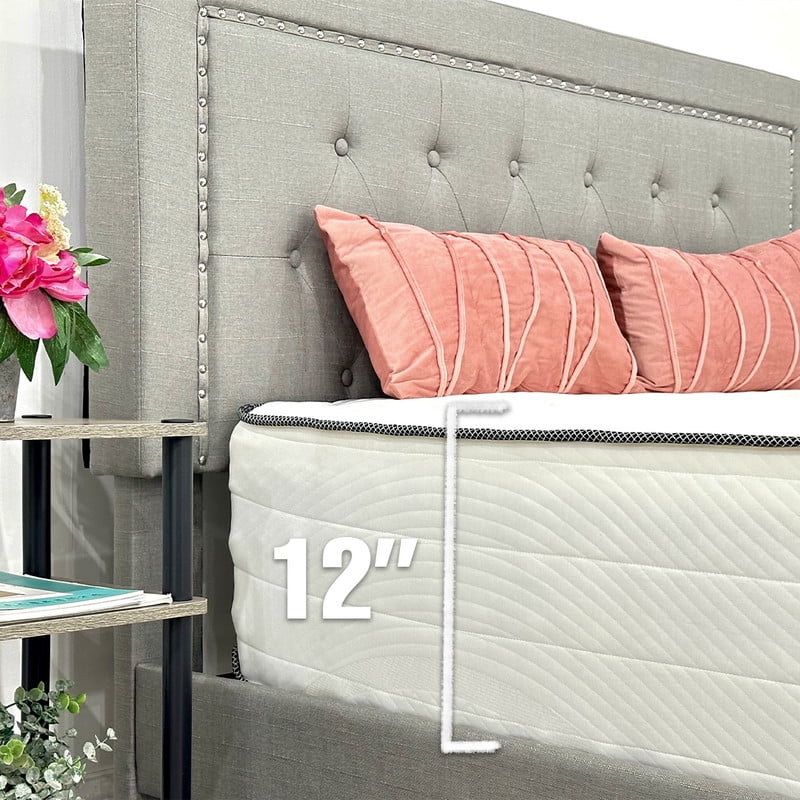 Twin Size 12 Inch Memory Foam Pocket Spring Hybrid Mattress S6447
