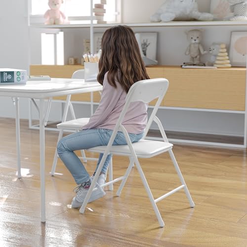 Kids 3-Piece Folding Square Table and Chairs Set B453827