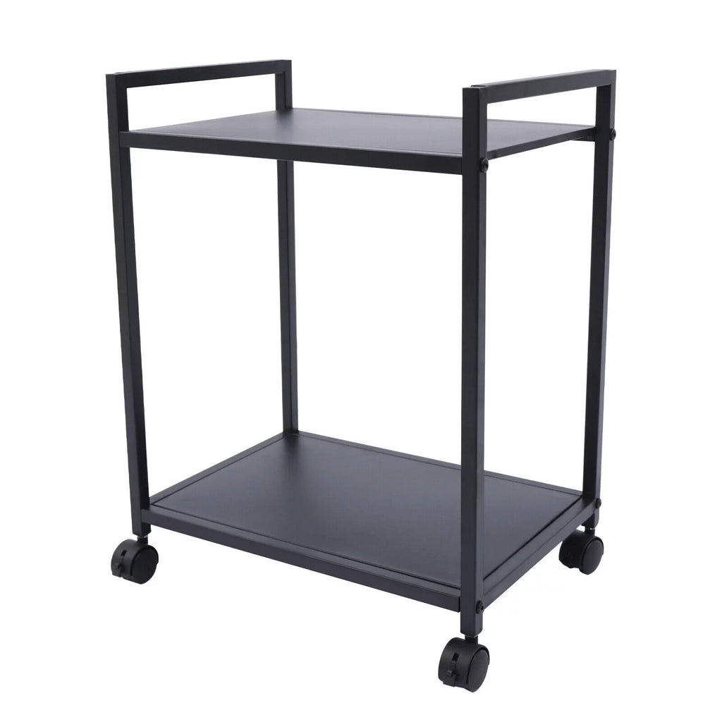 2-Tier Computer Tower Stand with Lockable Wheels K1060