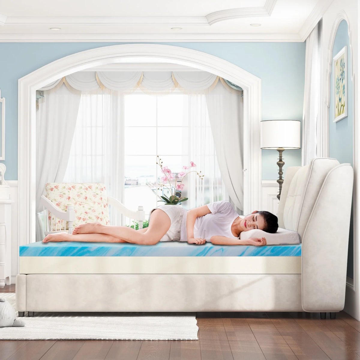 3 Inch Twin Gel Memory Foam Mattress Topper Y206614