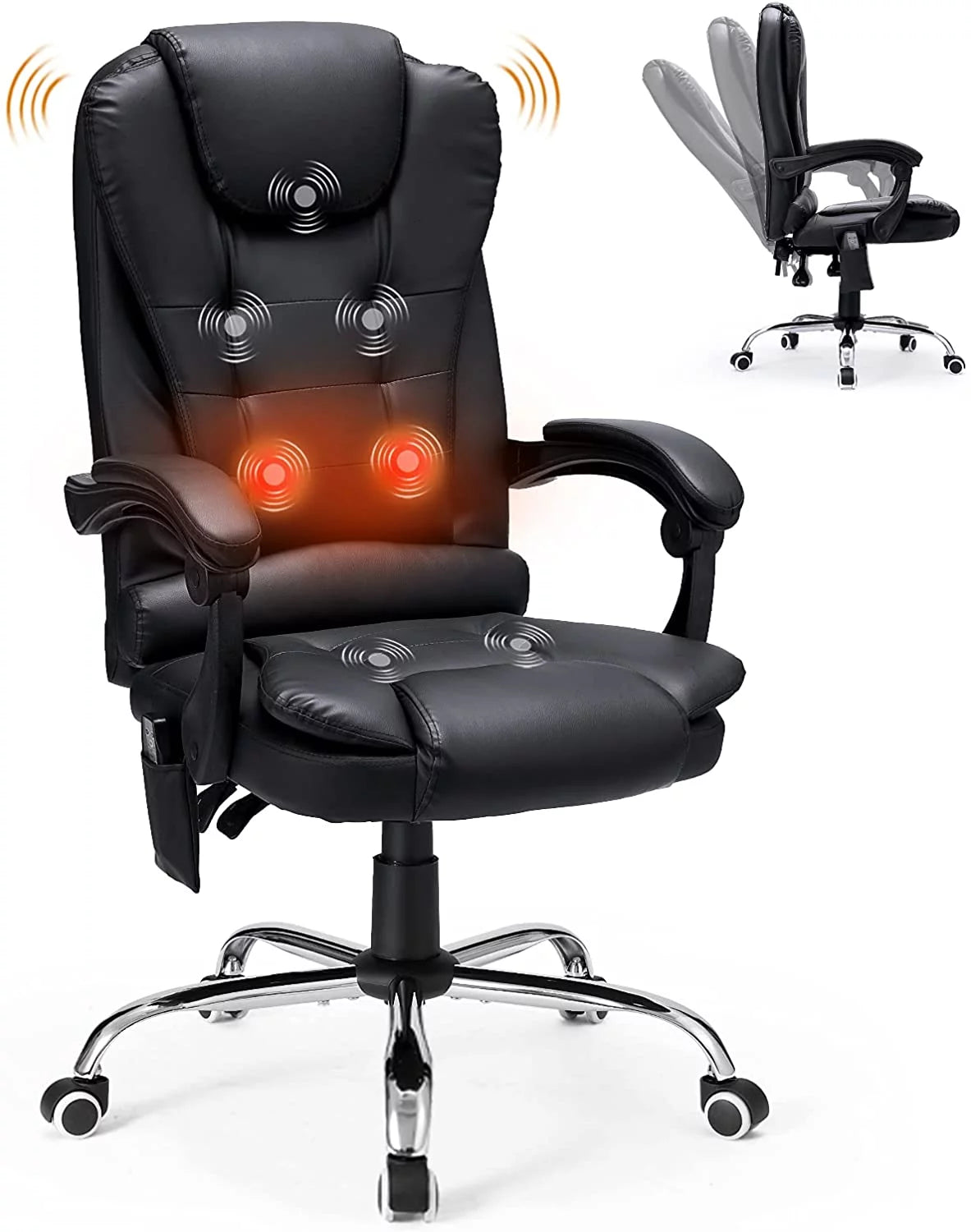 Grey Ergonomic Reclining Office Chair M4538