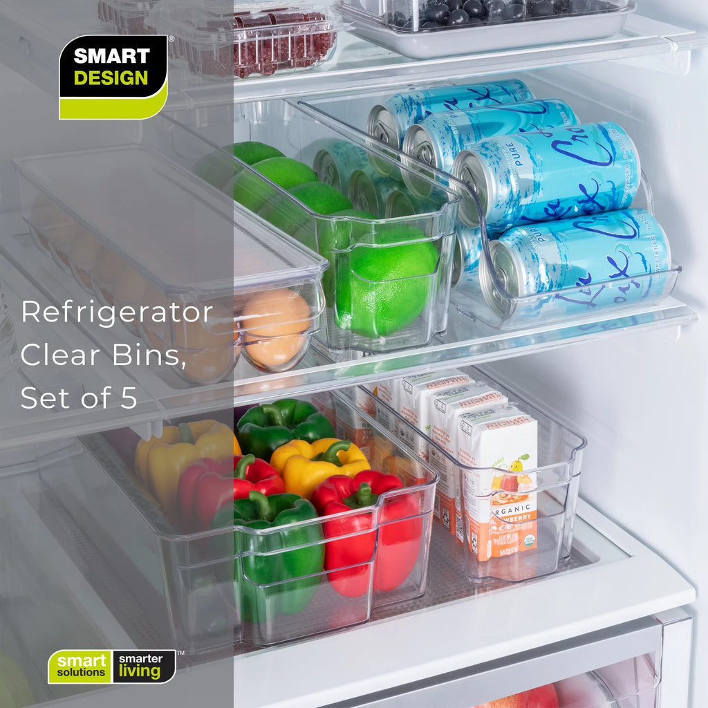 5 Piece Fridge and Freezer Storage Bins X1016