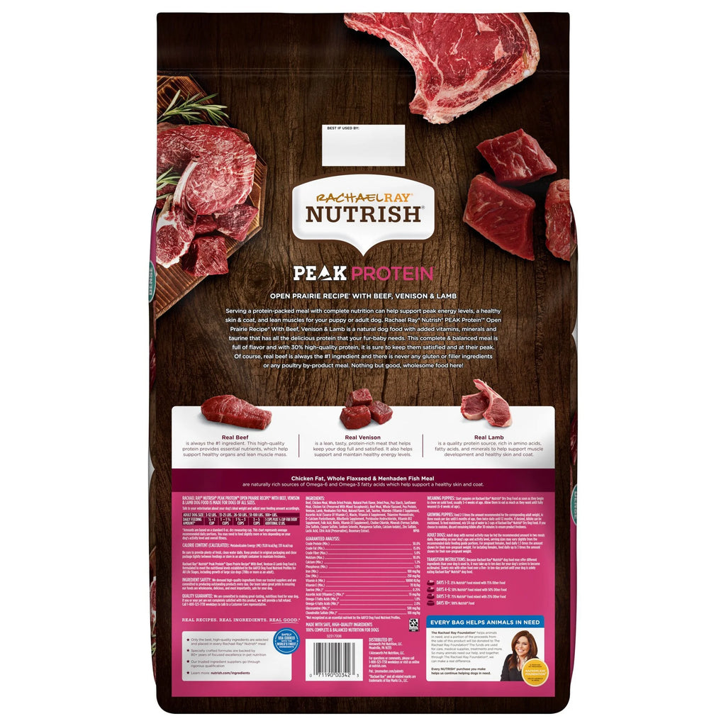 Natural Beef Venison Lamb Dry Dog Food 23lb G8315