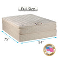 Medium Firm Innerspring PillowTop Mattress Set with Bed Frame Full Y1772