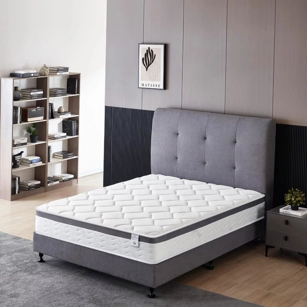 Twin Size 10 Inch Memory Foam Spring Hybrid Mattress B524671