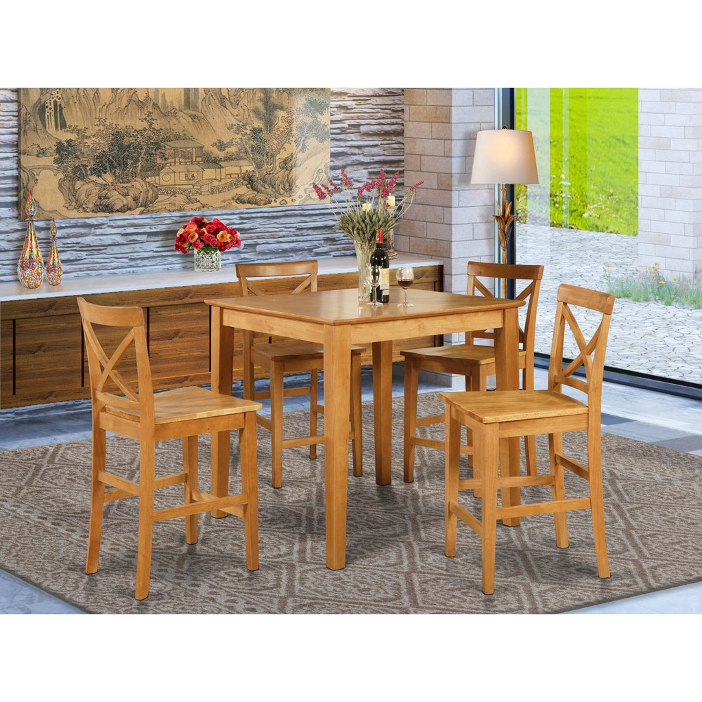 5 Piece Oak Kitchen Counter Set F323608
