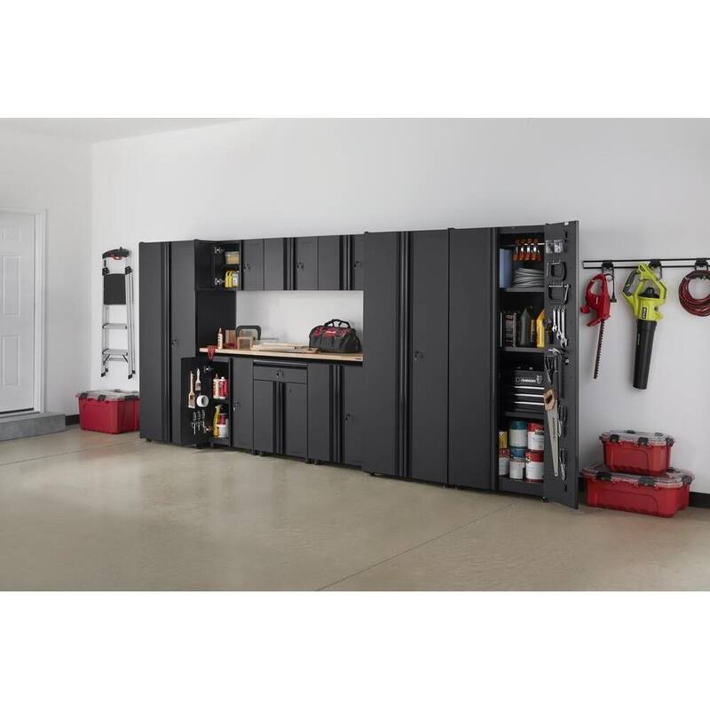 10-Piece Welded Steel Garage Storage System in Black Q562