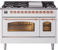 White Dual Fuel Propane Gas Range L558
