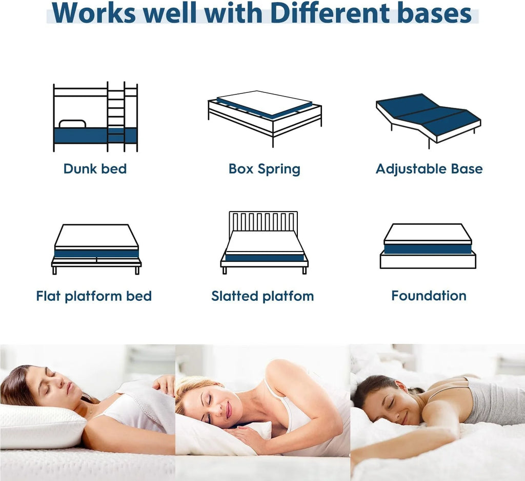 Queen 10 Inch Cooling Gel Memory Foam Mattress E48790
