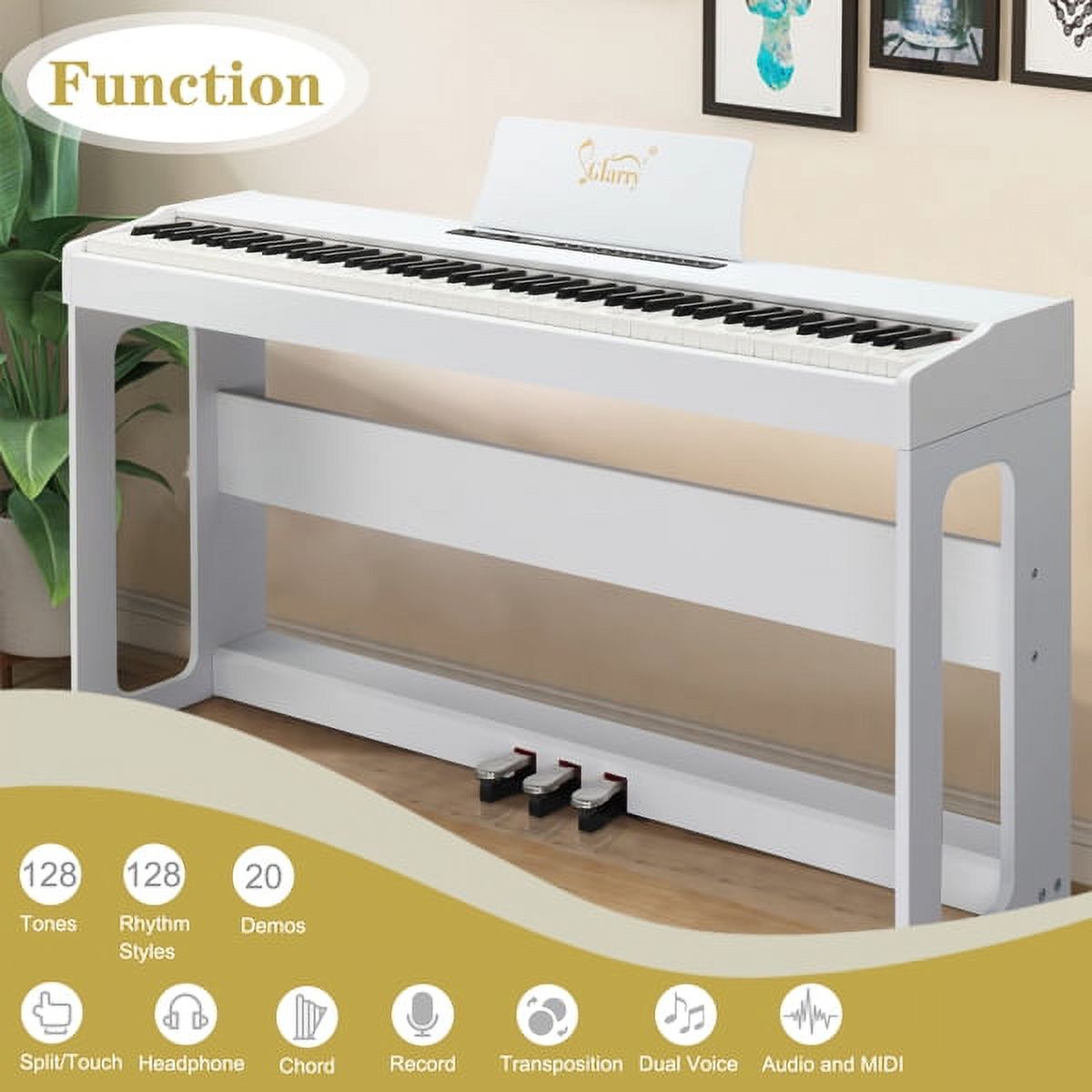 88 Keys Full Weighted Digital Piano with Stand X6052