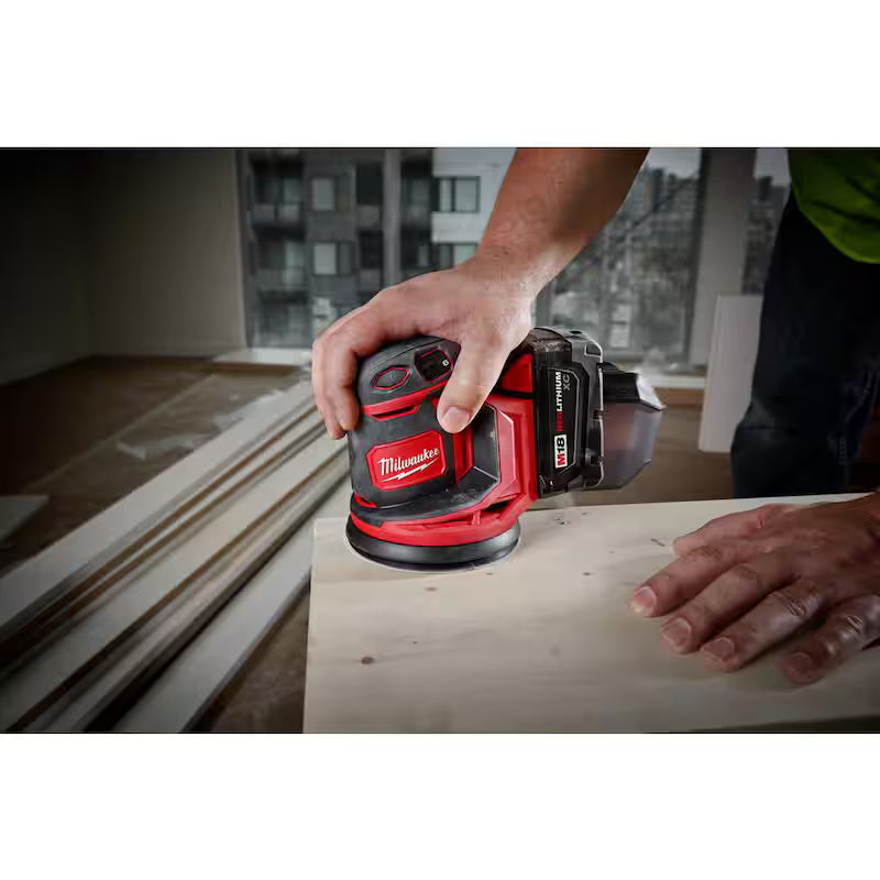 18V Cordless Random Orbit Sander with Battery and Charger U450833