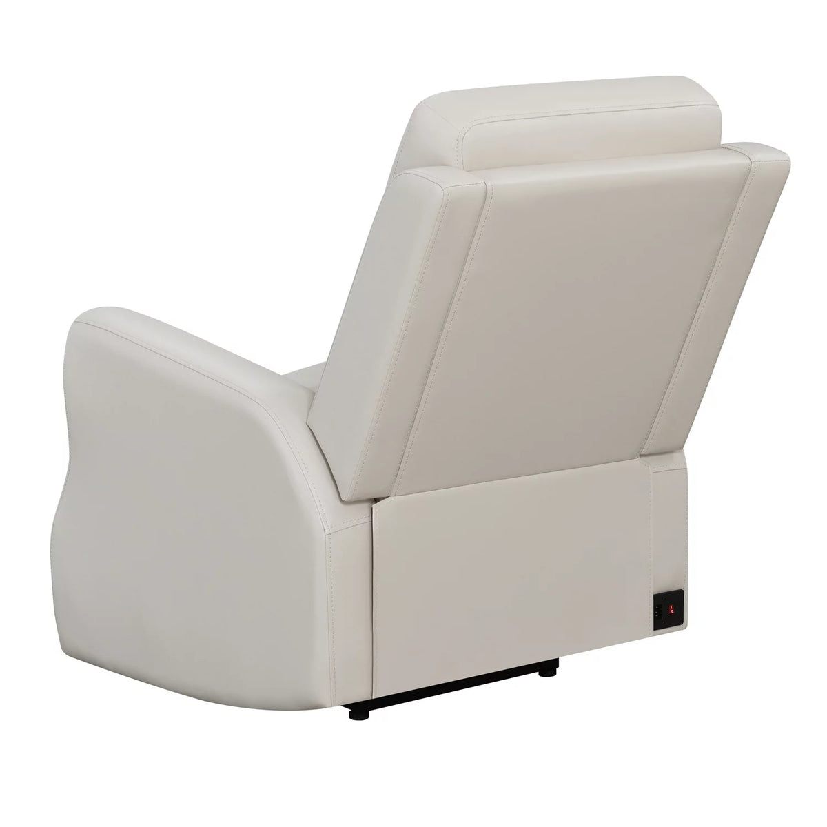 Beige Upholstered Power Recliner with USB Port B851