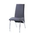 Gray Faux Leather Dining Side Chair Set of 2 E65941