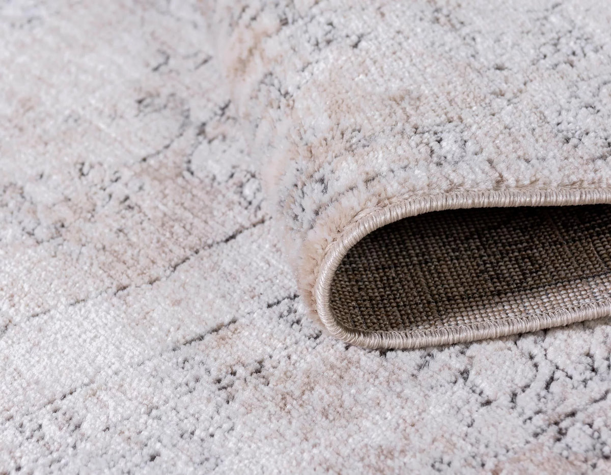 9' x 12' Ivory Low-Pile Rug C705