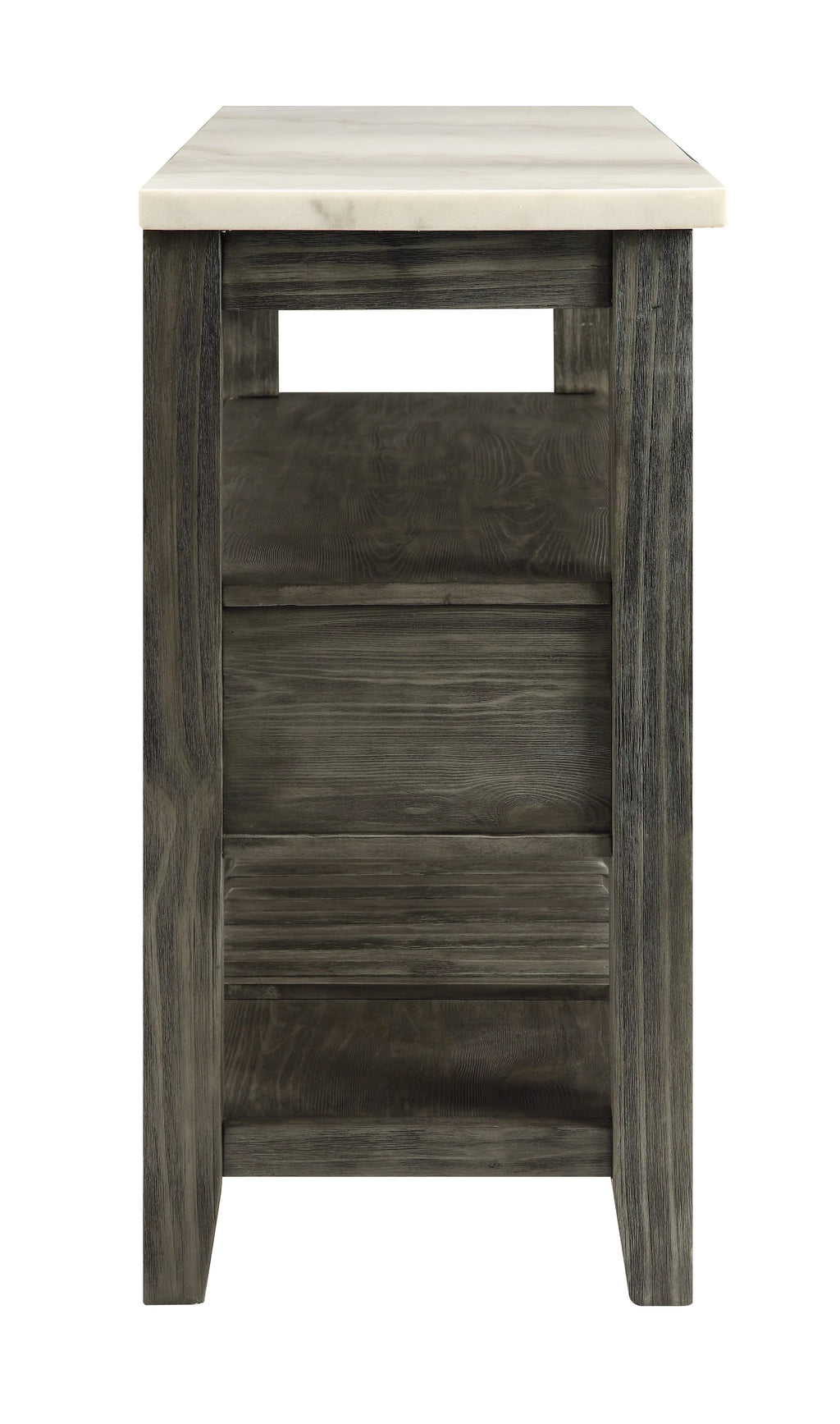White Marble Gray Oak Server F137797