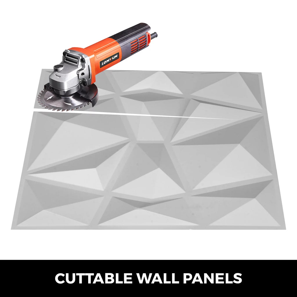 13pcs 50x50cm White 3D PE Foam Wall Panel S5849