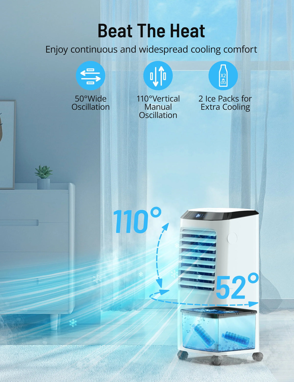 4-in-1 Evaporative Air Cooler with Remote Y2445