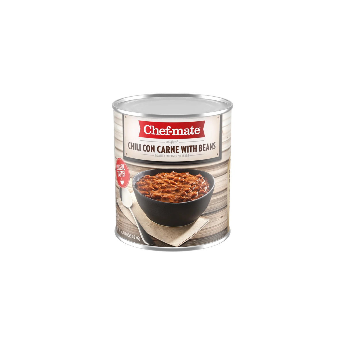 Beef Chili Canned Beans with Meat 6 lb 11 oz Pack of 18 A2912