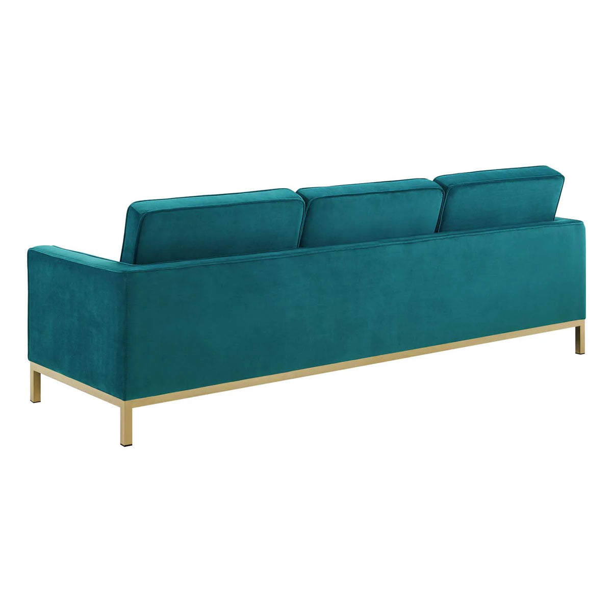 Gold Teal Velvet Sofa Y609
