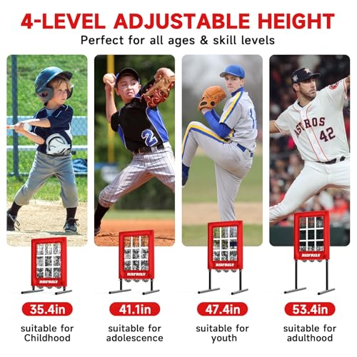 9 Hole Baseball Pitching Net with Strike Zone J4725