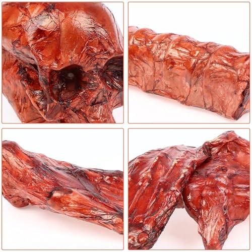 Blood Red Halloween Skeleton Set Fake Bloody Severed Bone Feet Broken Body Parts Props E772