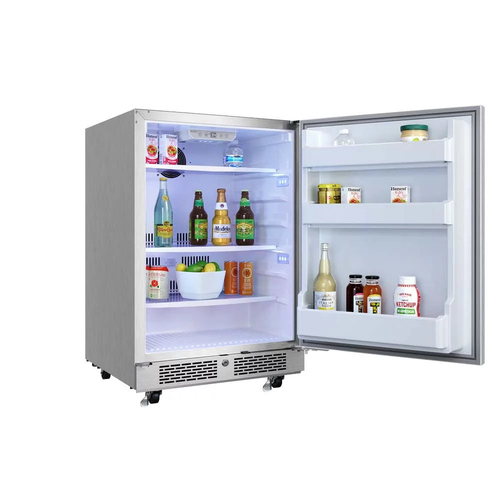 24" Wide 5.66 Cu. Ft. Built-In Compact Outdoor Refrigerator - Stainless J3081