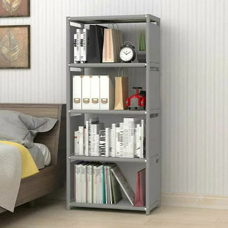 4-Tier Grey Bookshelf W838091