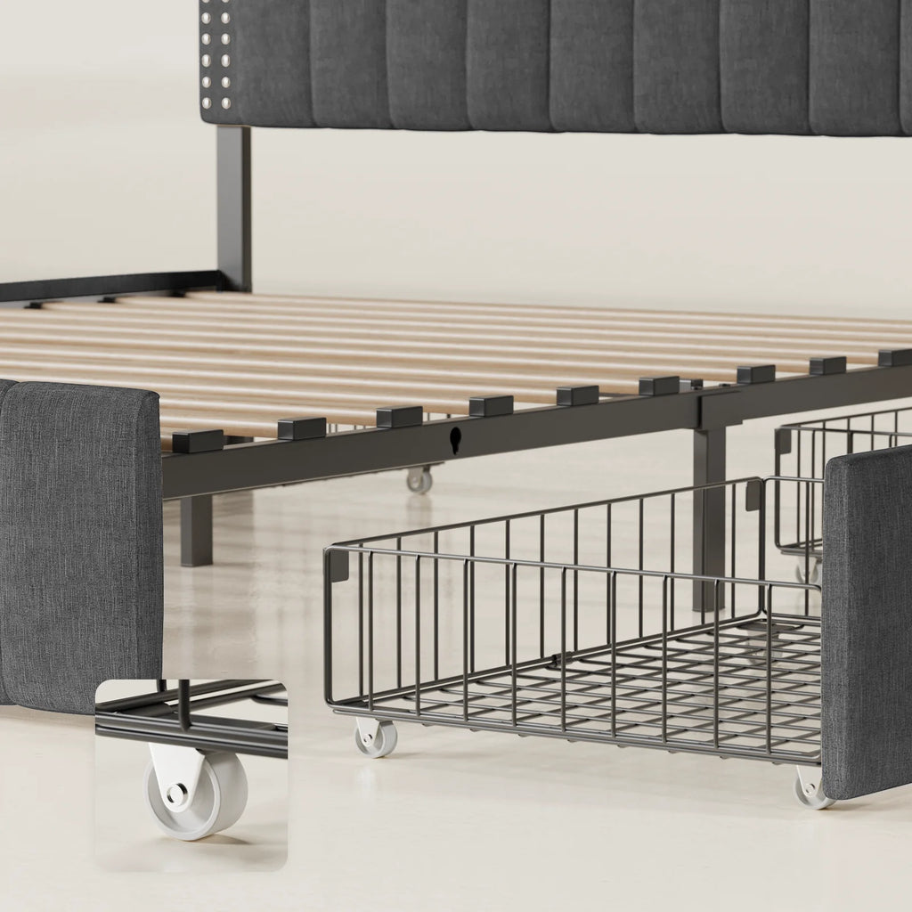 Full Bed Frame with 4 Storage Drawers Q9534
