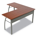 L-Shaped Desk, 59.13" x 59.13" x 29.5", Cherry L71505