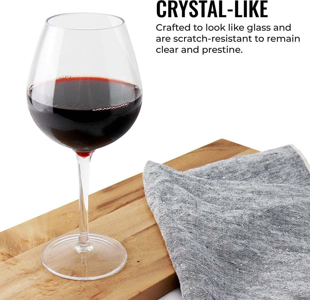 Unbreakable Red Wine Glasses, 4 Pack P8260