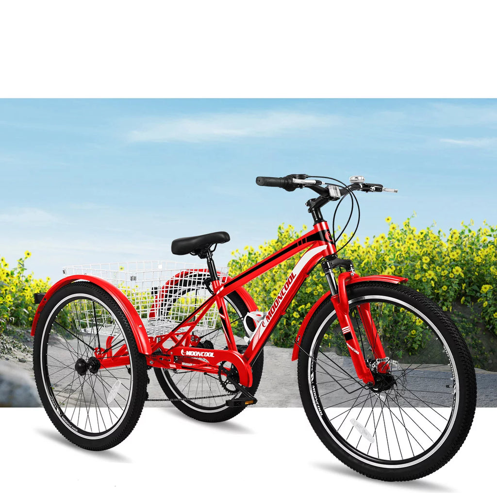 7 Speed Adult Mountain Tricycle with Shopping Basket M681920