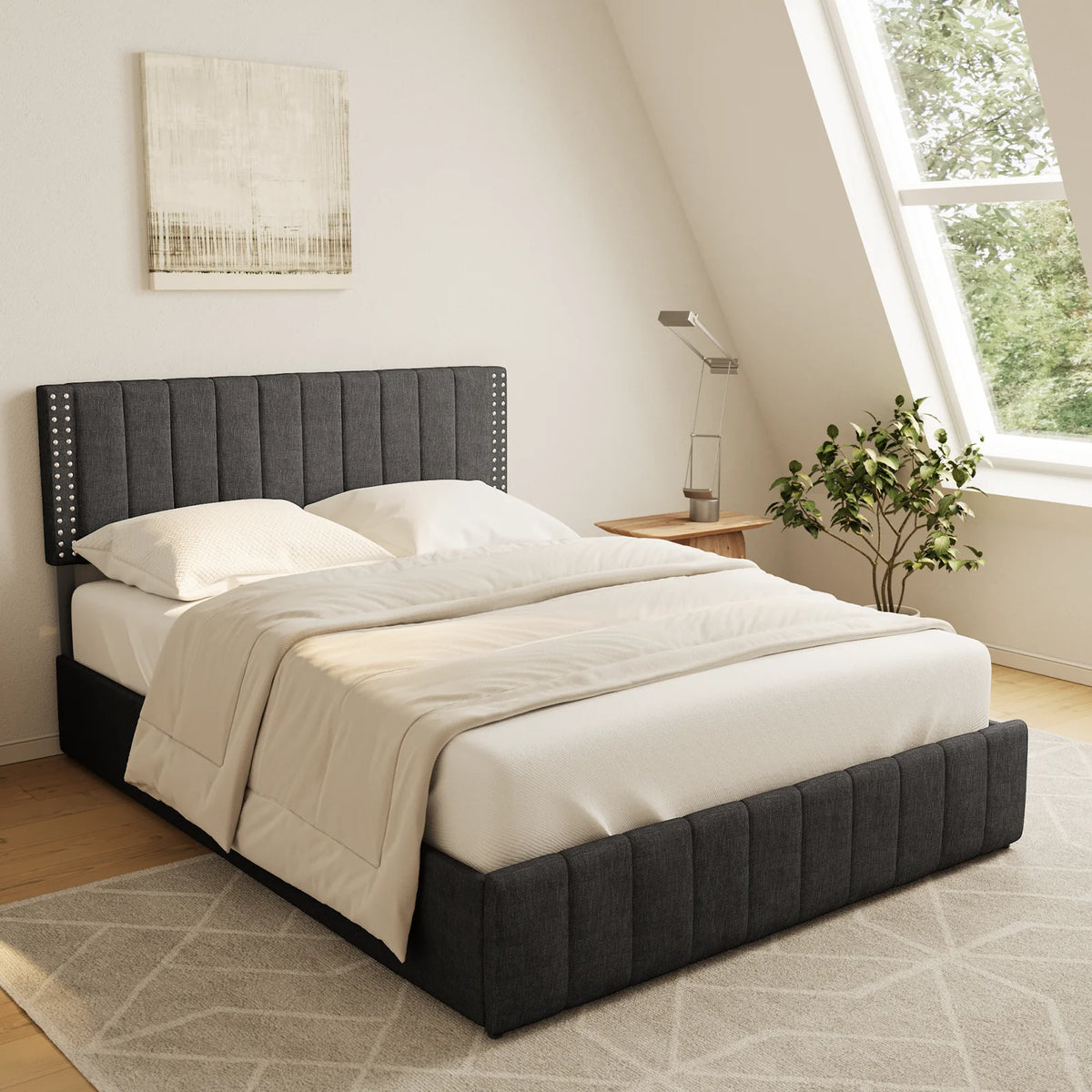 Full Bed Frame with 4 Storage Drawers Q9534
