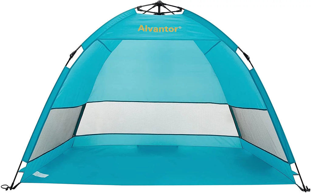 Beach Umbrella Tent Automatic Pop Up Sun Shelter UPF 50+ Canopy Y724165