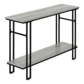 Narrow Grey Metal Accent Table E542