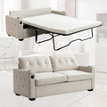 2-in-1 Convertible Sleeper Sofa Bed Full Size Daybed with Memory Foam Mattress E743018