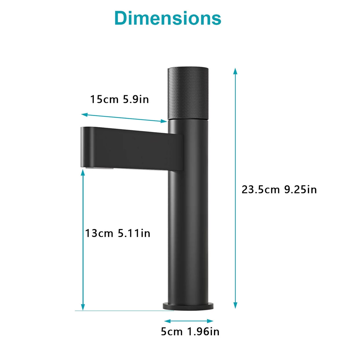 Single Hole Black Bathroom Faucet Q3132